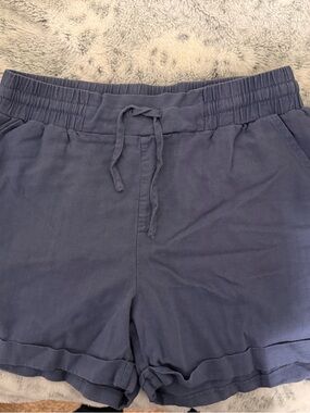 Como Vintage Slate Blue Drawstring Shorts